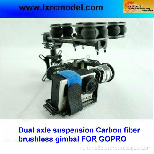 Dual axle suspension Carbon fiber brushless gimbal FOR GOPRO